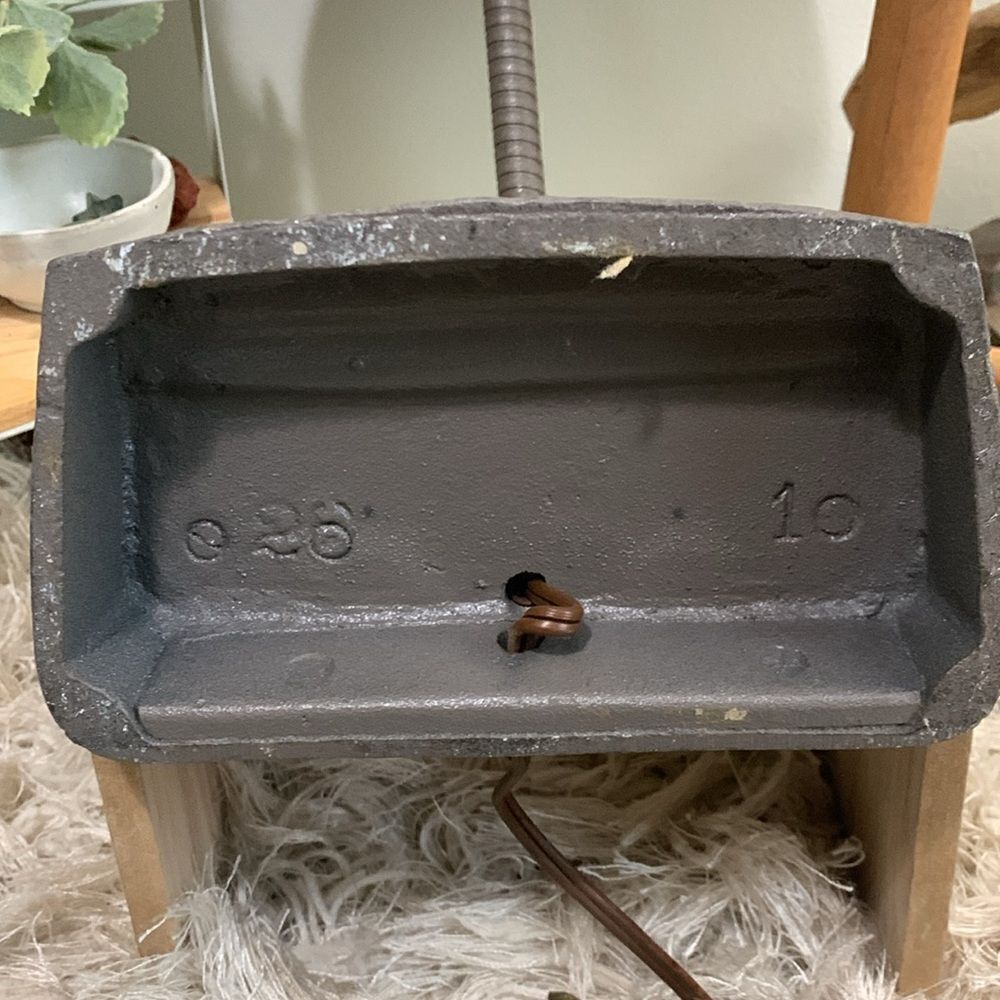 Cast Metal Grey Industrial Style Gooseneck Lamp Vintage Decor - Picture 12 of 17